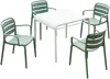 Vente-unique - MOAH Garden dining set Plastik GrünWeiß - B 56,5 cm80,5 cm x H 81 cm77 cm x L 60 cm90,5 cm Bild 2