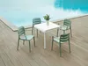 Vente-unique - MOAH Garden dining set Plastik GrünWeiß - B 56,5 cm80,5 cm x H 81 cm77 cm x L 60 cm90,5 cm Bild 1