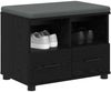 vidaXL Flurbank mit Kissen mit Regal Schwarze Eiche 60 x 38 x 46 cm 891449 Bild 3