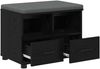 vidaXL Flurbank mit Kissen mit Regal Schwarze Eiche 60 x 38 x 46 cm 891449 Bild 5