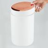 Papierkorb Abfalleimer Mülleimer Kosmetikeimer 5 Liter mDesign Weiß / Rotgold Bild 5