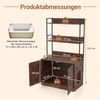 Katzenschrank für Katzentoilette mit Bücherregal Katzenklo Schrank Katzenhaus mit Eingang Braun Bild 2