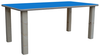ELI Kindertisch - mit Bunter Tischplatte - 58cm x 90cm - Blau Bild 2