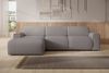 Selsey 'Bouvi' Ecksofa, Ottomane links, graubraun, Bouclé Bild 2