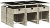 vidaXL 7-tlg. Garten-Essgruppe mit Kissen Hellgrau Poly Rattan 3211091 Bild 3