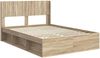 vidaXL Bettgestell mit Stauraum und Kopfteil Sonoma-Eiche 140 x 200 cm 3414205 Bild 4