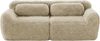 Ecksofa mit großzügiger Sitzfläche, Plüschstoff, modulares Design, Hellkhaki, 2-teilig, sofort einsatzbereit,204*104*73 cm Bild 5