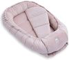 Loolay Kuschelnest BABYNEST + Matratze Premium Babyausstattung - Baumwolle & Samt Velours, (MUSTER: ROSA Samt Velour/ Mini PUNKTE Rosa, 2-tlg, Liebevoll handgefertigt Nestchen! Geborgenheit Komfort für Neugeborene), Premium Ausstattung - 100% Europäisc... Bild 2