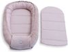 Loolay Kuschelnest BABYNEST + Matratze Premium Babyausstattung - Baumwolle & Samt Velours, (MUSTER: ROSA Samt Velour/ Mini PUNKTE Rosa, 2-tlg, Liebevoll handgefertigt Nestchen! Geborgenheit Komfort für Neugeborene), Premium Ausstattung - 100% Europäisc... Bild 3