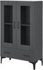 Vitrinenschrank Søndersø 70x31x115 cm Dunkelgrau [en. casa] Bild 2