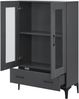 Vitrinenschrank Søndersø 70x31x115 cm Dunkelgrau [en. casa] Bild 4