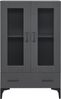 Vitrinenschrank Søndersø 70x31x115 cm Dunkelgrau [en. casa] Bild 5