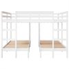 vidaXL Dreifach-Etagenbett Weiß 200x200/80x200 cm Massivholz Kiefer 3308584 Bild 5