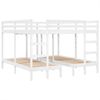 vidaXL Dreifach-Etagenbett Weiß 200x200/80x200 cm Massivholz Kiefer 3308584 Bild 2