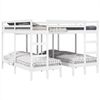 vidaXL Dreifach-Etagenbett Weiß 200x200/80x200 cm Massivholz Kiefer 3308584 Bild 4