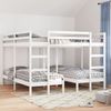 vidaXL Dreifach-Etagenbett Weiß 200x200/80x200 cm Massivholz Kiefer 3308584 Bild 3