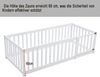 Merax Kinderbett 90 x 200, Holzboden Bettrahmen mit Zaun und Tür, Weiß Bild 5