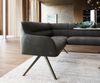 Esszimmerbank Taya-Flex 285x190 cm Mikrofaser Anthrazit Vintage Kreuzgestell kantig Effektfinish Titan Taschenfederkern Rechts Bild 5
