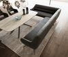 Esszimmerbank Taya-Flex 285x190 cm Mikrofaser Anthrazit Vintage Kreuzgestell kantig Effektfinish Titan Taschenfederkern Rechts Bild 4