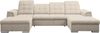 WERK2 Wohnlandschaft Napoli zeitlos, elegant, bequem, Breite 330cm, U-Form, verstellbare Kopfteile, mit Schlaffunktion und Bettkasten Bild 2