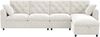 Ecksofa 281x132x86 cm Beige aus Samt mit Schlaffunktion, Stauraum und L-Form Bild 5