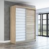 Schwebetürenschrank COLIN 2-türig Schrank 160 cm Farbe: Sonoma , weiß Bild 2