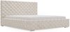 GRAINGOLD Astra Doppelbett 180x200, Polsterbett mit Kopfteil und Bettkasten, Samt-Stoff, Beige Bild 2