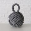 Boltze Türstopper Set Jute Knoten Natur Strick Kugel Stoff Boden 1,5 kg Gewicht mit praktischer Schlaufe (2er Set II) Bild 4