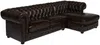 Vente-unique - Chesterfield Ecksofa - Ecke Rechs - Büffelleder - Dunkelbraun - BRENTON Bild 5