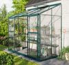 Vitavia Anlehngewächshaus Ida 3300 BxT 255x132 cm 3,3m² ESG Glas Alu smaragd Bild 4