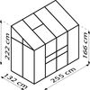 Vitavia Anlehngewächshaus Ida 3300 BxT 255x132 cm 3,3m² ESG Glas Alu smaragd Bild 2
