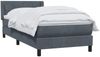 vidaXL Boxspringbett mit Matratze Dunkelgrau 80x220 cm Samt 3318136 Bild 3