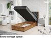MEBLINI Boxspringbett LOFTY 3 90x200 cm mit Bettkasten – H4/Schwarz Samt Gepolstert Einzelbett mit Topper & Taschenfederkern-Matratze Bild 5