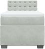 vidaXL Boxspringbett mit Matratze Hellgrau 100x200 cm Samt 3286246 Bild 4