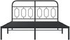 vidaXL Bettgestell mit Kopfteil Metall Schwarz 140x200 cm 377118 Bild 4
