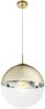 LED Kugel Hängelampe, Metall Glas, gold klar, 30 cm Bild 4