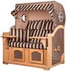 Strandkorb Komplettset - bene living - Ammersee Grande XL Teak - PE grau - Modell 581 - inkl. Liftersystem Bild 3