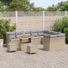 vidaXL Garten-Sofa-Set mit Kissen 12 pcs Beige und Hellgrau 3363477 Bild 3