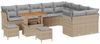 vidaXL Garten-Sofa-Set mit Kissen 12 pcs Beige und Hellgrau 3363477 Bild 2