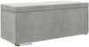 vidaXL Hocker Hellgrau 101 x 41 x 40 cm Samt und Engineering Holz 876795 Bild 2