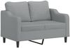 vidaXL 2-tlg. Sofagarnitur mit Kissen Hellgrau Stoff 3201802 Bild 3