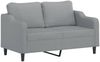 vidaXL 2-tlg. Sofagarnitur mit Kissen Hellgrau Stoff 3201802 Bild 4