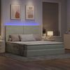 vidaXL LED-Speicherbett mit Matratze Hellgrau 160 x 200 cm Samt 3372615 Bild 5