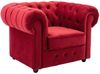 Sessel CHESTERFIELD in Samt rot Relaxsessel 114 cm Bild 2