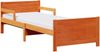 vidaXL Bettgestell mit erweiterbarer Matratze Braun 80 x 200 cm 3385951 Bild 2