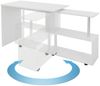 ML-DESIGN Schreibtisch Eckschreibtisch drehbar 90° mit 4 leichtgängige Rollen Computertisch, Arbeistisch Bürotisch PC Tisch Winkelschreibtisch L-Form 150 x 88 x 75 cm Bild 2