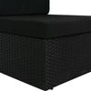 vidaXL Modulares 2-Sitzer-Sofa Poly Rattan Schwarz 49505 Bild 5