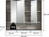 Spiegelschrank (B/H/T: 80x68x19 cm) in Kaschmir Nachbildung Bild 4