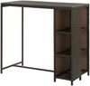 vidaXL Bartisch mit Regal Braun 120x60x110 cm Poly Rattan 313475 Bild 4