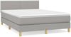vidaXL Boxspringbett mit Matratze Hellgrau 140x190 cm Stoff 3140449 Bild 2